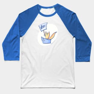 Robot & Kittycat say VOTE! Baseball T-Shirt